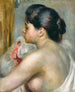 Frau mit schwarzen Haaren - Pierre-Auguste Renoir — Ansicht des Kunstwerks