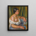 Frau in Blau - Pierre-Auguste Renoir — gerahmtes Bild an der Wand