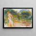 Frau nackt und Landschaft - Pierre-Auguste Renoir — gerahmtes Bild an der Wand