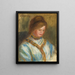 Frau im blauen Korsett - Pierre-Auguste Renoir — gerahmtes Bild an der Wand