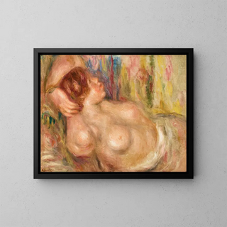 Frau nackt schlafend - Pierre-Auguste Renoir — gerahmtes Bild an der Wand
