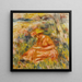 Frau liest in einer Landschaft - Pierre-Auguste Renoir — gerahmtes Bild an der Wand