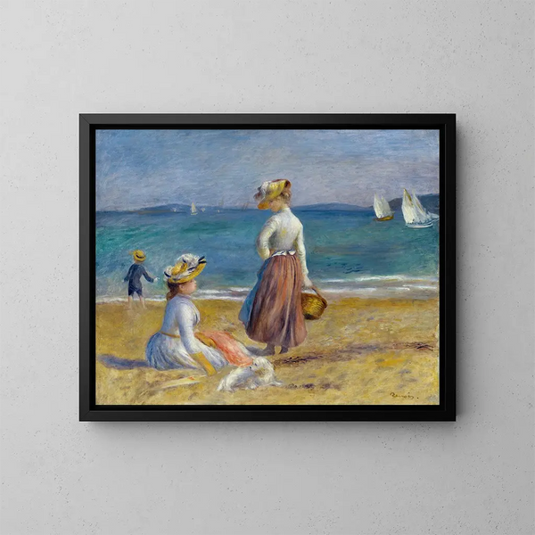 Figuren am Strand - Pierre-Auguste Renoir — gerahmtes Bild an der Wand