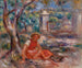Mädchen am Fuß eines Baumes - Pierre-Auguste Renoir — Ansicht des Kunstwerks