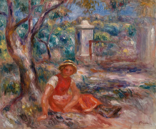 Mädchen am Fuß eines Baumes - Pierre-Auguste Renoir — Ansicht des Kunstwerks