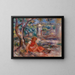 Mädchen am Fuß eines Baumes - Pierre-Auguste Renoir — gerahmtes Bild an der Wand
