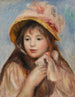 Girl with Pink Bonnet Jeune fille au chapeau rose - Pierre-Auguste Renoir — Ansicht des Kunstwerks