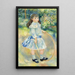 Mädchen mit Reifen - Pierre-Auguste Renoir — gerahmtes Bild an der Wand