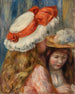 Girls with Hats Jeunes filles aux chapeaux - Pierre-Auguste Renoir — Ansicht des Kunstwerks
