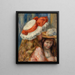 Girls with Hats Jeunes filles aux chapeaux - Pierre-Auguste Renoir — gerahmtes Bild an der Wand