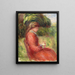 Junge sitzende Frau - Pierre-Auguste Renoir — gerahmtes Bild an der Wand
