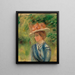 Junge Frau mit Blumenhut - Pierre-Auguste Renoir — gerahmtes Bild an der Wand