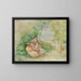 Junge Frauen in einem Garten - Pierre-Auguste Renoir — gerahmtes Bild an der Wand