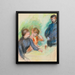 La Conversation - Pierre-Auguste Renoir — gerahmtes Bild an der Wand