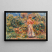 Landschaft mit Frau in Rosa und Weiß - Pierre-Auguste Renoir — gerahmtes Bild an der Wand