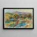 Laveuse dans un paysage - Pierre-Auguste Renoir — gerahmtes Bild an der Wand