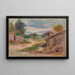 Der Weg des Dorfes - Pierre-Auguste Renoir — gerahmtes Bild an der Wand
