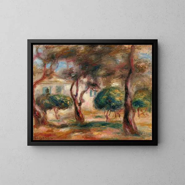 Der Garten der Collettes - Pierre-Auguste Renoir — gerahmtes Bild an der Wand