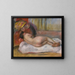 Das Ruhen - Pierre-Auguste Renoir — gerahmtes Bild an der Wand