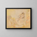 Die Badenden mit Krabbe I - Pierre-Auguste Renoir — gerahmtes Bild an der Wand