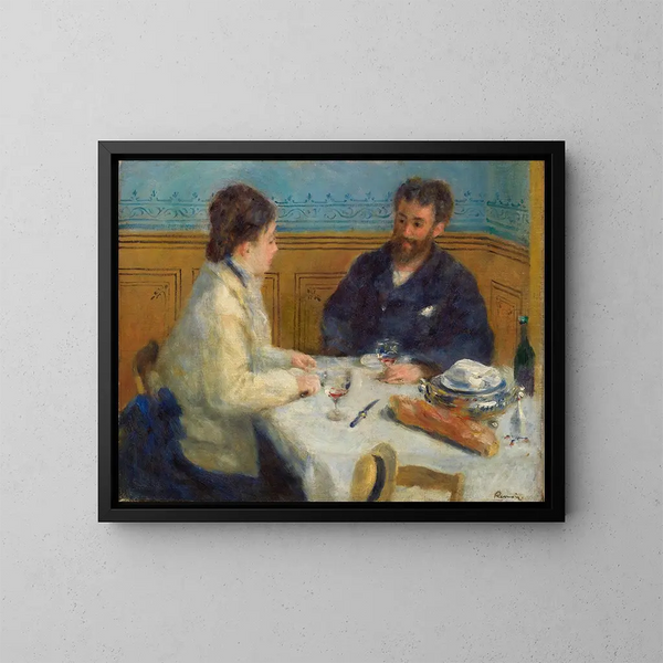 Frühstück in der Sonne - Pierre-Auguste Renoir — gerahmtes Bild an der Wand