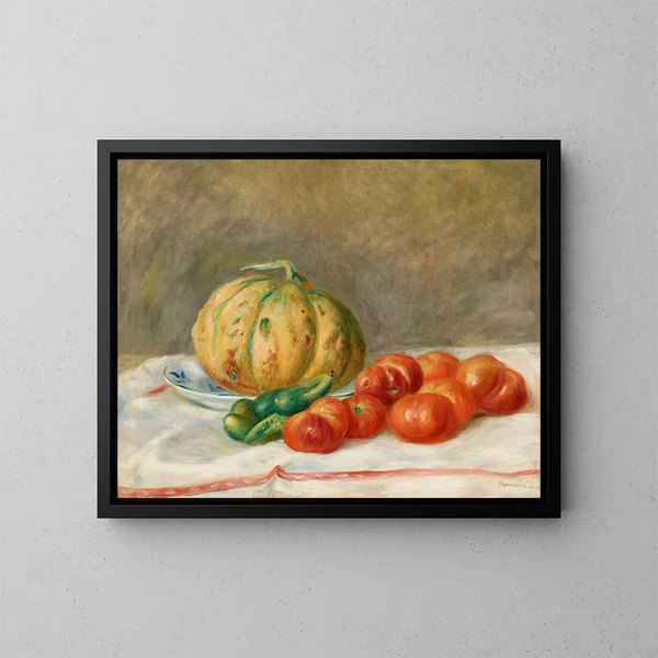 Melone und Tomaten - Pierre-Auguste Renoir — gerahmtes Bild an der Wand