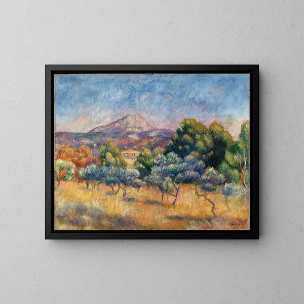 Mont Sainte-Victoire - Pierre-Auguste Renoir — gerahmtes Bild an der Wand