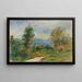 Landschaft die Straße - Pierre-Auguste Renoir — gerahmtes Bild an der Wand