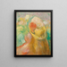 Kleine Mädchen mit gelbem Hut - Pierre-Auguste Renoir — gerahmtes Bild an der Wand