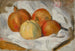 Pommes, Quitte und Granatapfel auf einem Tuch - Pierre-Auguste Renoir — Ansicht des Kunstwerks