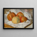 Pommes, Quitte und Granatapfel auf einem Tuch - Pierre-Auguste Renoir — gerahmtes Bild an der Wand