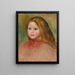 Portrait eines jungen Mädchens - Pierre-Auguste Renoir — gerahmtes Bild an der Wand