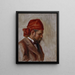 Portrait von Ambroise Vollard mit rotem Schal - Pierre-Auguste Renoir — gerahmtes Bild an der Wand