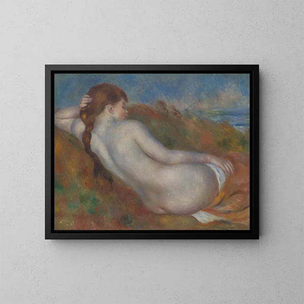 Akt liegend - Pierre-Auguste Renoir — gerahmtes Bild an der Wand
