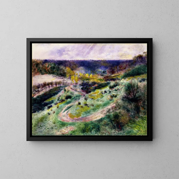 Route à Wargemont - Pierre-Auguste Renoir — gerahmtes Bild an der Wand