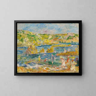PierreAuguste Renoir - Rochers de Guernesey avec personnages plage  Guernesey.webp