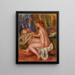 Sitzende weibliche Aktprofilansicht Frau nackt sitzend Seitenansicht - Pierre-Auguste Renoir — gerahmtes Bild an der Wand