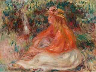 Frau sitzend - Pierre-Auguste Renoir — Ansicht des Kunstwerks