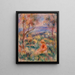 Sitzende Frau mit Meer im Hintergrund Frau am Meer - Pierre-Auguste Renoir — gerahmtes Bild an der Wand