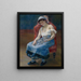 Mädchen im Schlaf - Pierre-Auguste Renoir — gerahmtes Bild an der Wand