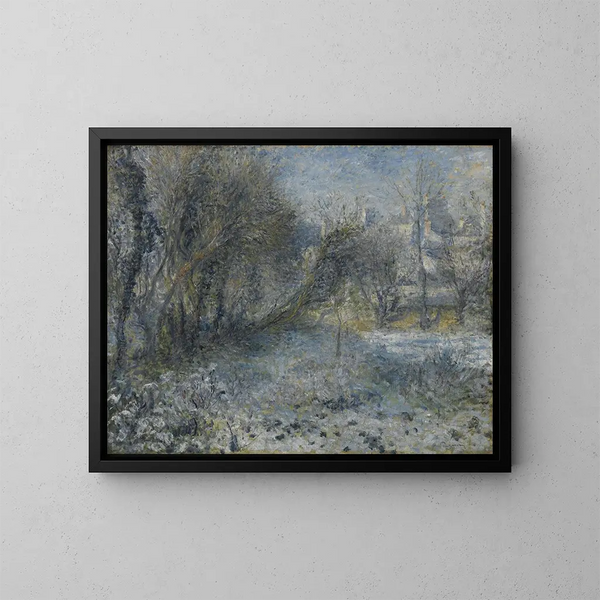 Schneelandschaft - Pierre-Auguste Renoir — gerahmtes Bild an der Wand