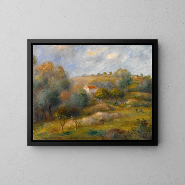 Frühling in Essoyes - Pierre-Auguste Renoir — gerahmtes Bild an der Wand