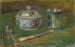 Zuckerschale, Becher, Löffel und Messer - Pierre-Auguste Renoir — Ansicht des Kunstwerks