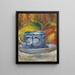 Tasse und Früchte - Pierre-Auguste Renoir — gerahmtes Bild an der Wand