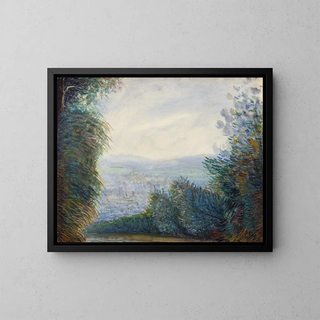 Die Auvers-sur-Oise-Tal - Pierre-Auguste Renoir — gerahmtes Bild an der Wand