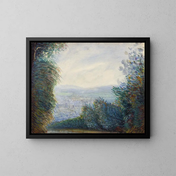 Die Auvers-sur-Oise-Tal - Pierre-Auguste Renoir — gerahmtes Bild an der Wand
