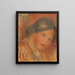 Kopf einer Frau (Case Conflict) - Pierre-Auguste Renoir — gerahmtes Bild an der Wand