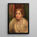Kopf einer blonden Frau - Pierre-Auguste Renoir — gerahmtes Bild an der Wand