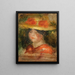 Kopf einer Frau mit Hut - Pierre-Auguste Renoir — gerahmtes Bild an der Wand