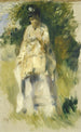 Frau stehend bei einem Baum - Pierre-Auguste Renoir — Ansicht des Kunstwerks